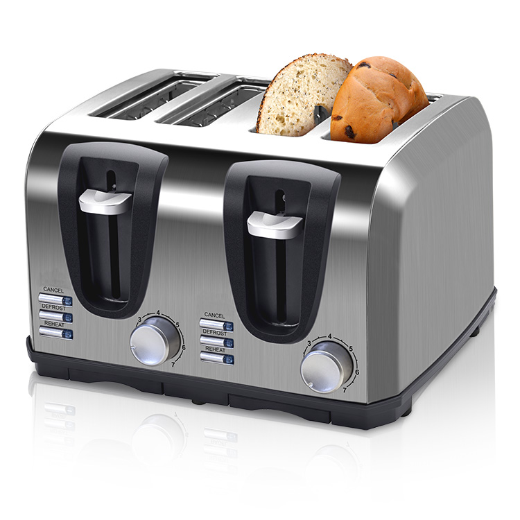 Toaster 4 Slice - Toster elektryczny ze stali nierdzewnej na