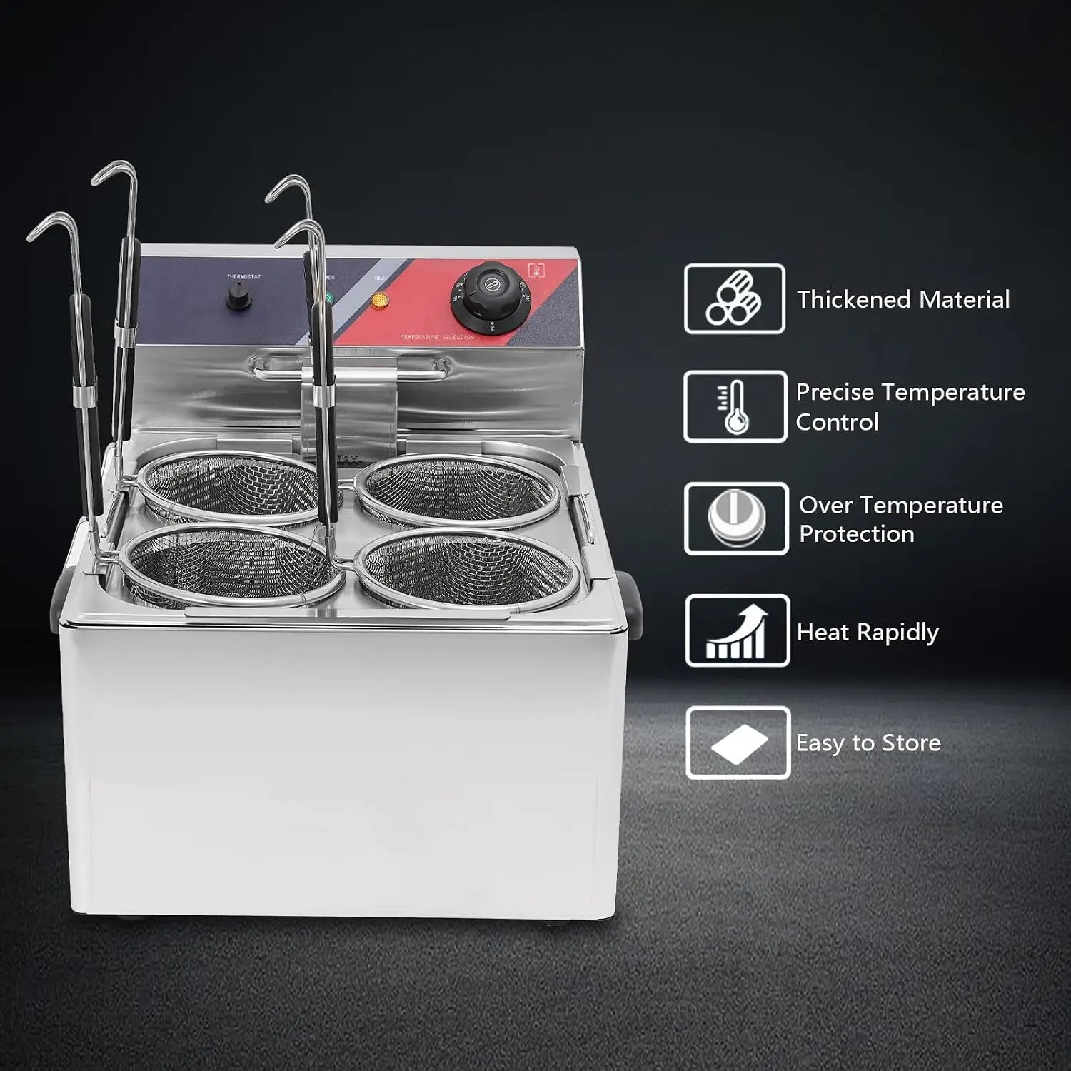 4 Holes Commercial Pasta Cooke – Pasta Machine Electric recenzja i cena