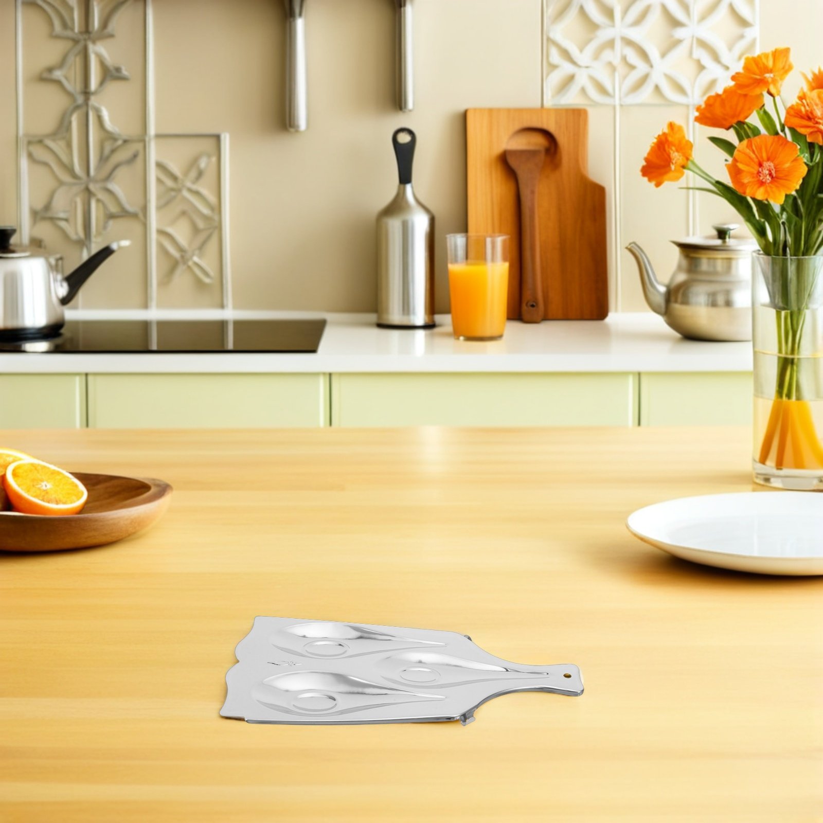 Stal nierdzewna, trzypokojowy  – Kitchen Appliances Shelves recenzja i cena