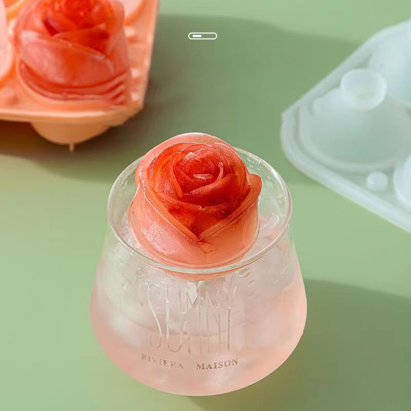 Formy do lodu 3D Rose 4 otwory – Kitchen Appliances Shelves recenzja i cena