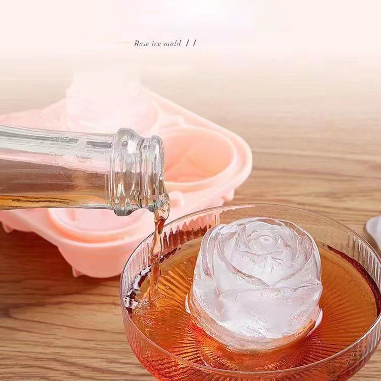 Formy do lodu 3D Rose 4 otwory – Kitchen Appliances Shelves recenzja i cena