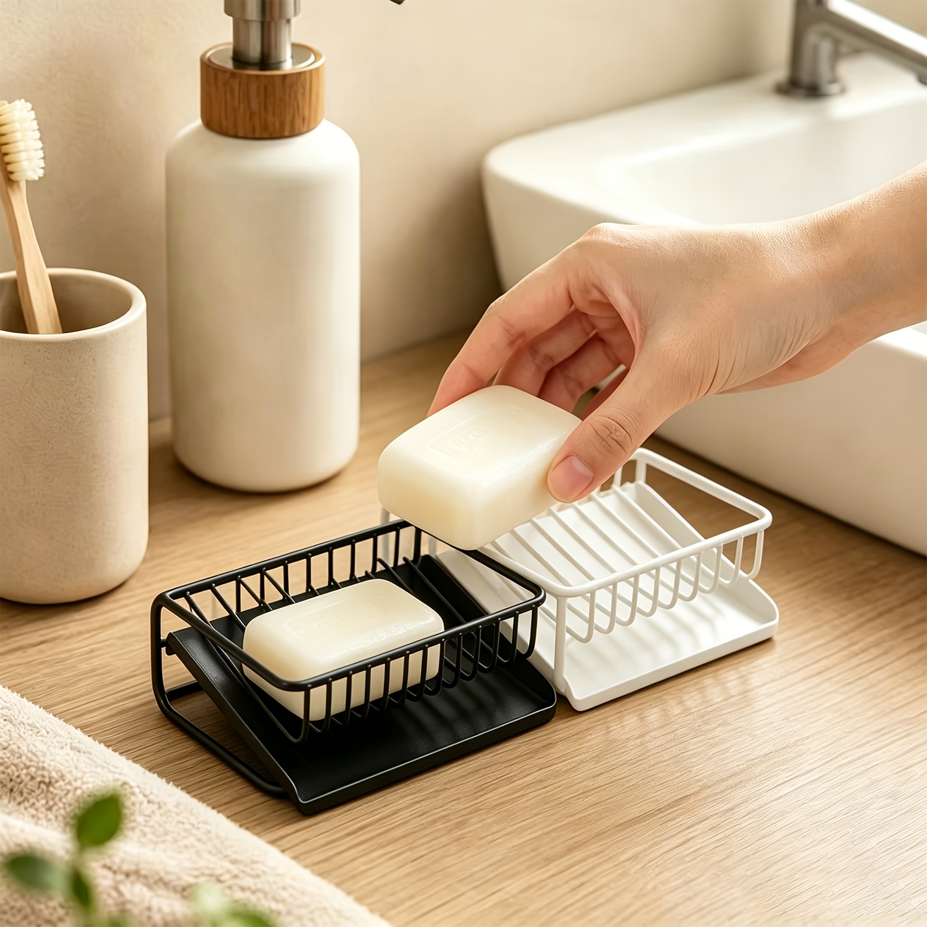 1 szt. Plastikowa mydelniczka  – Kitchen Appliances Shelves recenzja i cena