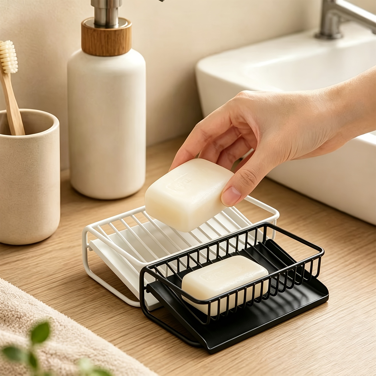1 szt. Plastikowa mydelniczka  – Kitchen Appliances Shelves recenzja i cena